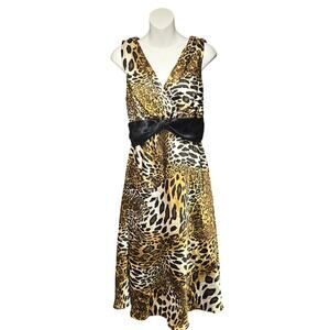 Vintage Rabbit Rabbit Rabbit Designs Women 12 Dress Animal Print Leopard Cheetah